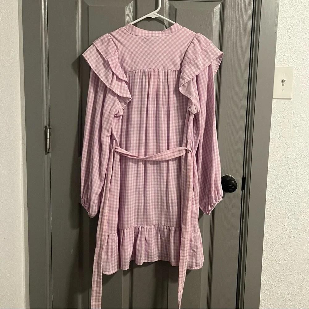FRNCH Paris lavender gingham Dress - Picture 5 of 6